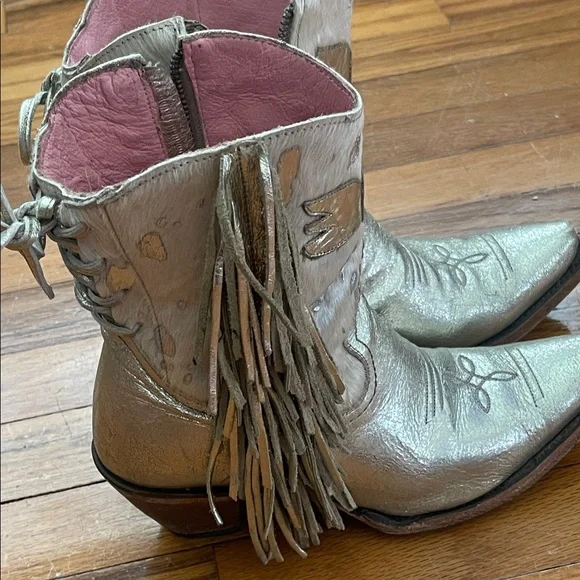 JUNK GYPSY WOMEN'S SPIRIT ANIMAL OMBRE FRINGE WESTERN FASHION BOOTIES - LANE - Picture 7 of 12